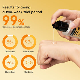 MSMEESUYA hand showing serum absorbed into skin demonstrating fast finish
