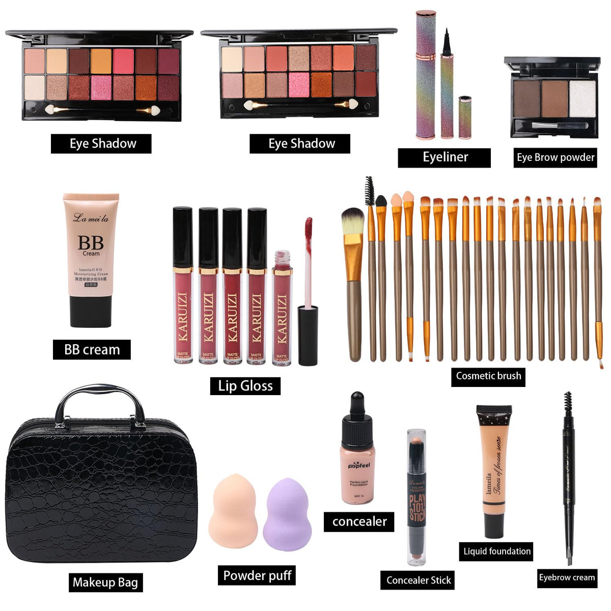 MTDXILTAI open 14-color eyeshadow palette showing variety and blendable pigments
