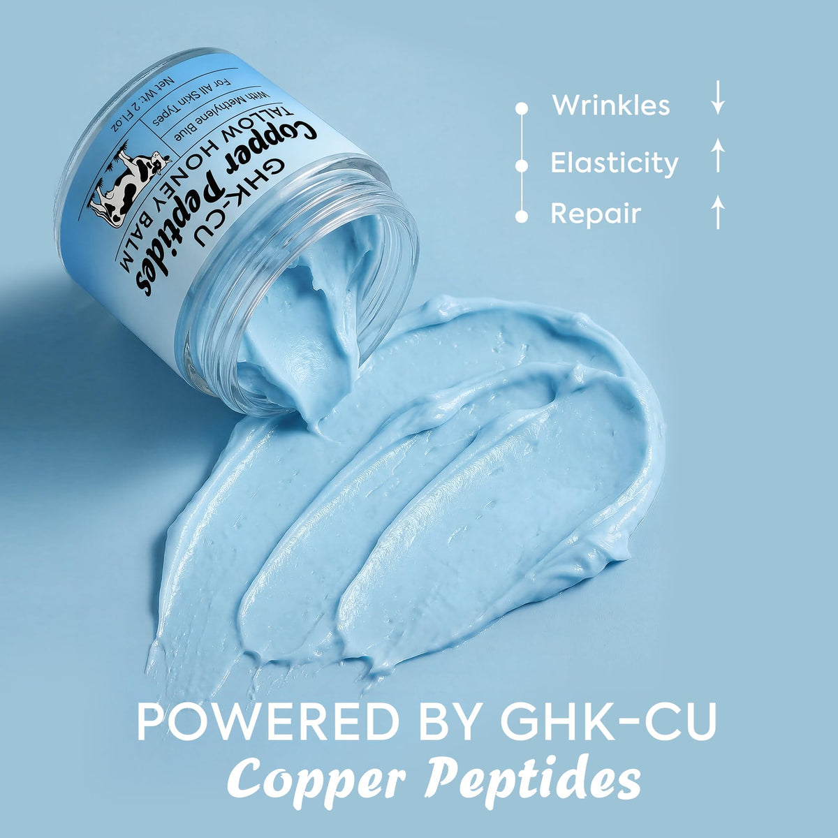 MTGBO whipped blue balm texture close-up showing creamy absorbent finish