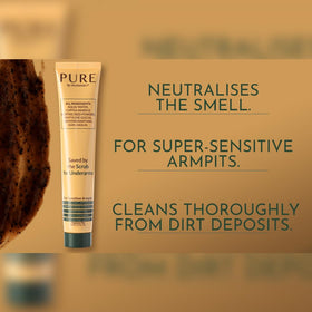 MUDMASKY pure texture close-up with upcycled coffee granules for gentle exfoliation