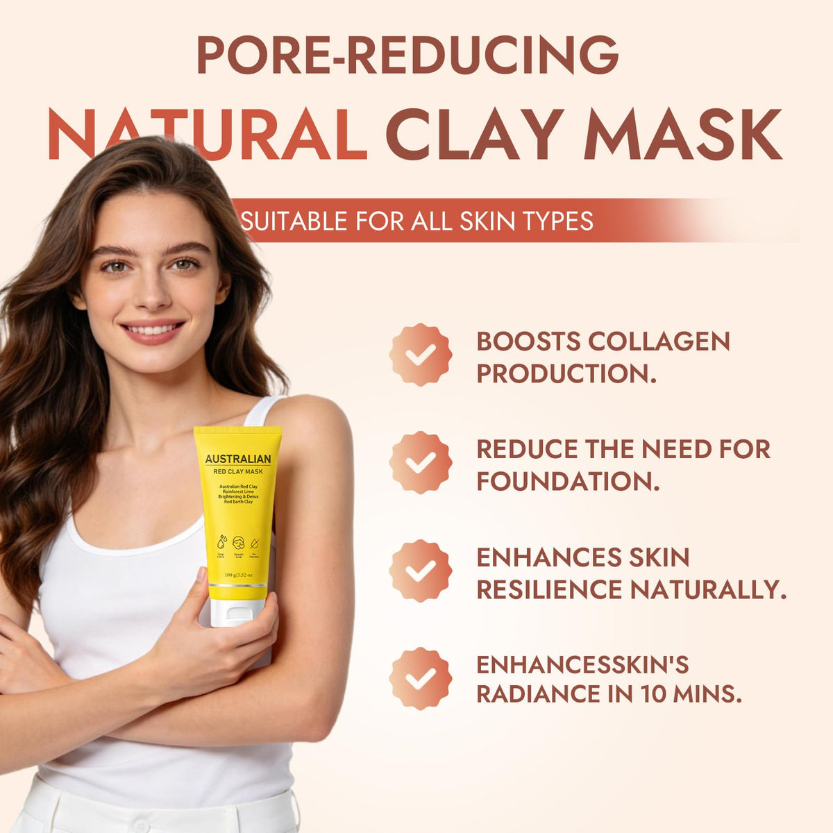 Close-up cream texture of Mujruko mask showing smooth consistency benefit: easy even application