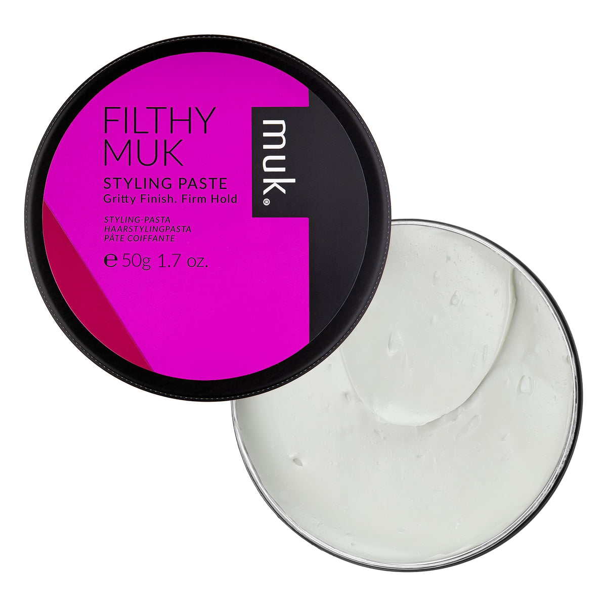 MUK close-up paste texture highlighting gritty control