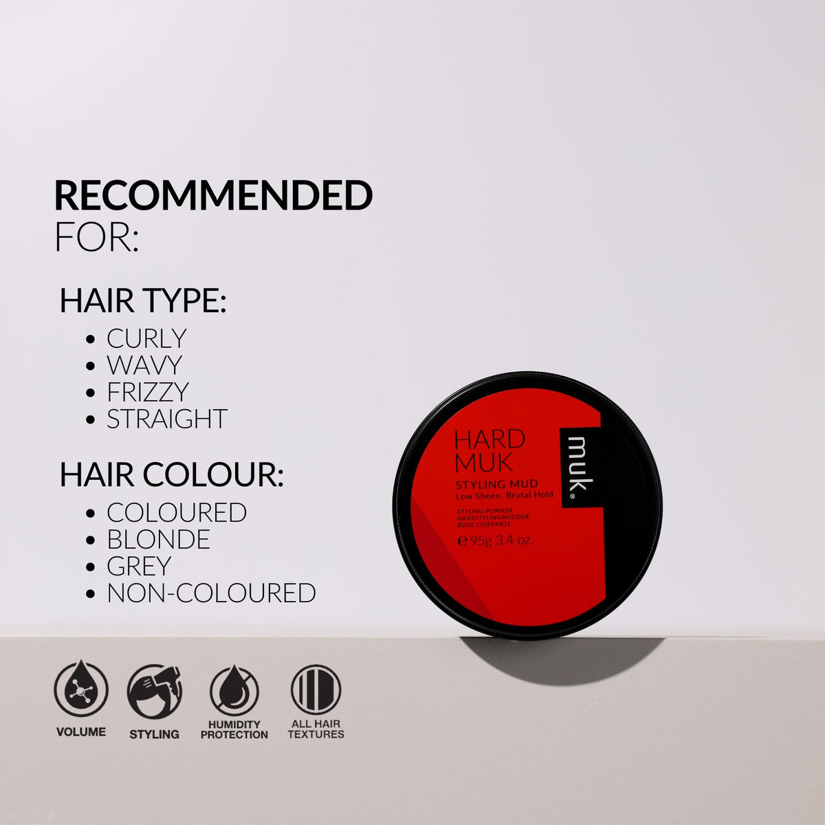 MUK before and after hair comparison showing added thickness and texture benefit