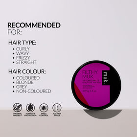 MUK styled short hair lifestyle image showing textured finish benefit