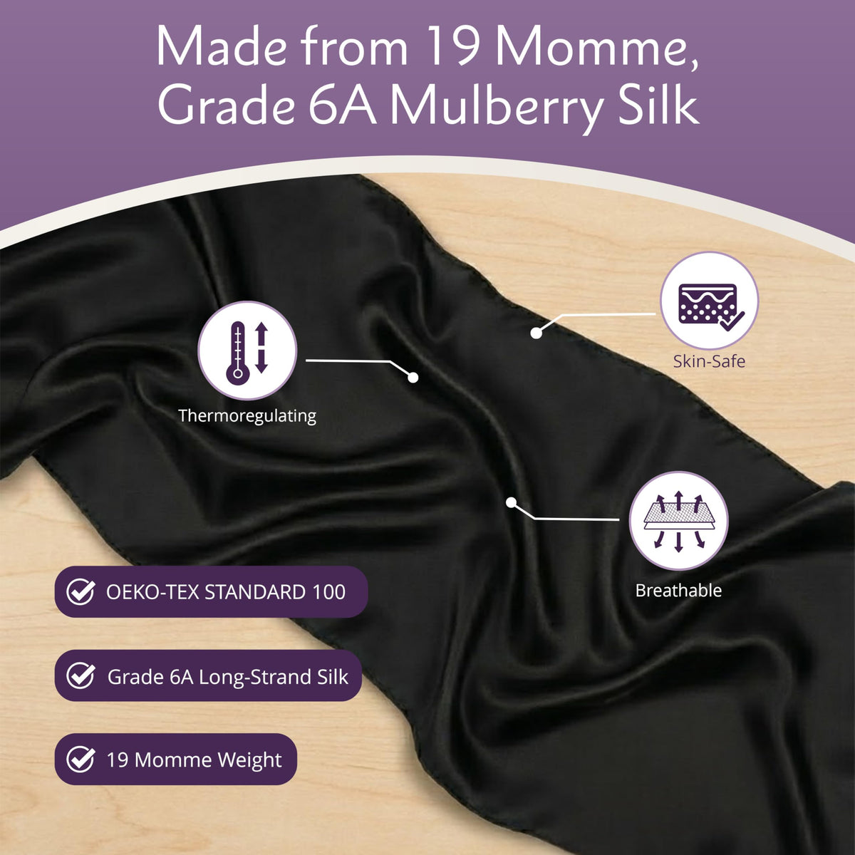 Mulberry Park Silks scarf beside hand to show 36 inch scale and coverage benefit