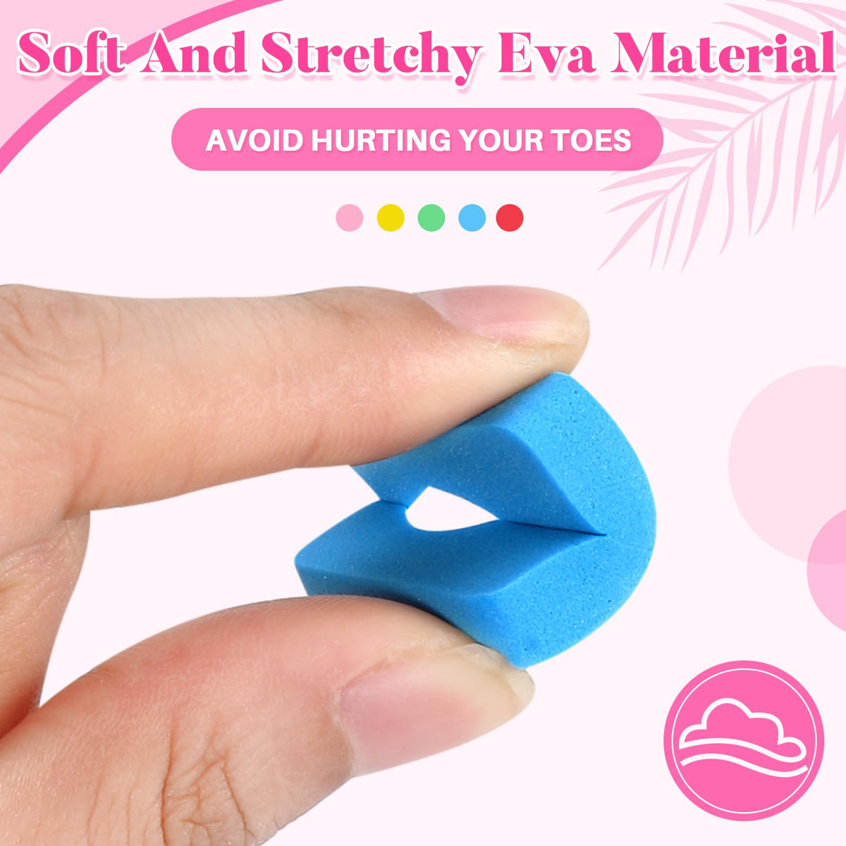 Mumufy in use during pedicure demonstrating steady toe separation for neater polish