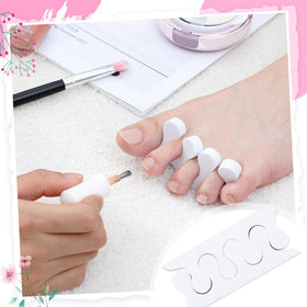 Mumufy toe separator shown in hand for size and easy insertion benefit
