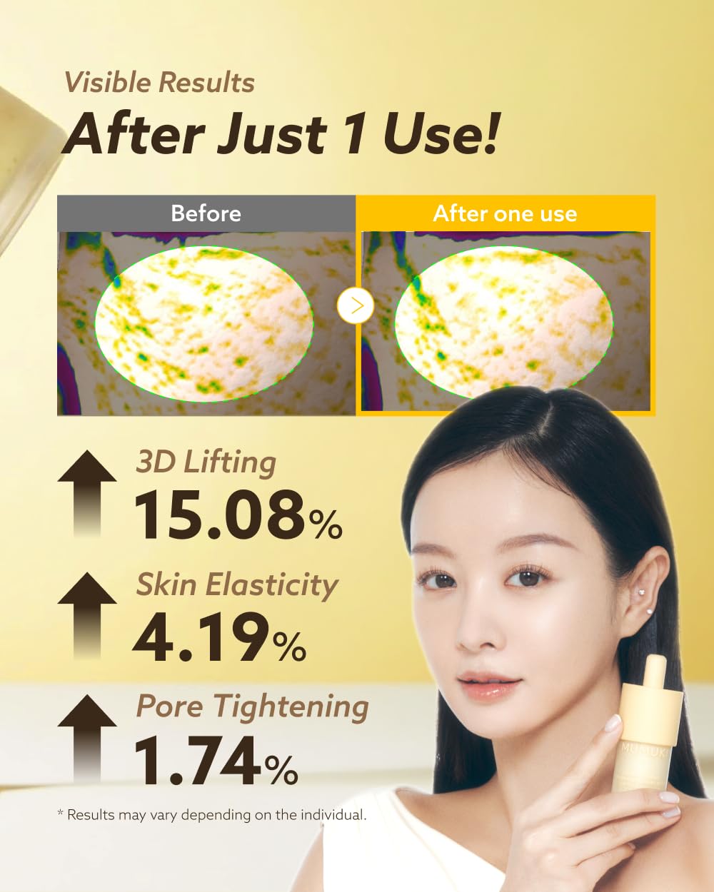 MUMUKI capsule bursting under touch revealing concentrated delivery benefit