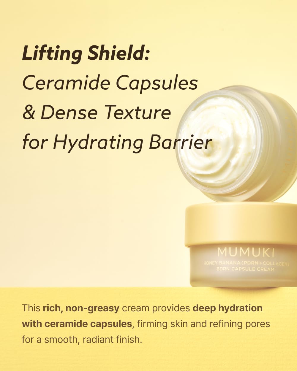 MUMUKI ceramide capsules detail highlighting moisture-locking barrier