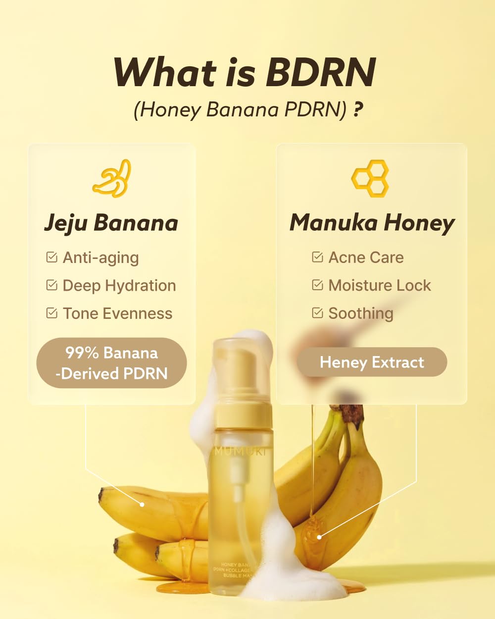 MUMUKI label close-up focusing on BDRN complex ingredients for transparency