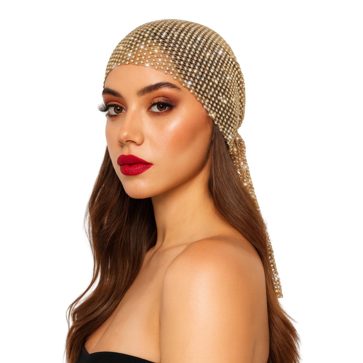 Munyee Hua front packaging shows gold headpiece and benefits instant sparkle