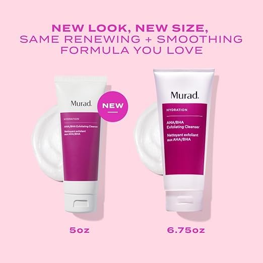 Murad cleanser next to a ruler showing bottle size and scale