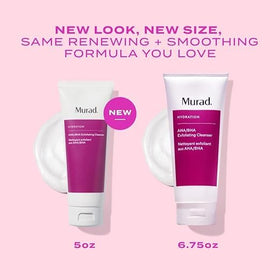 Murad cleanser next to a ruler showing bottle size and scale