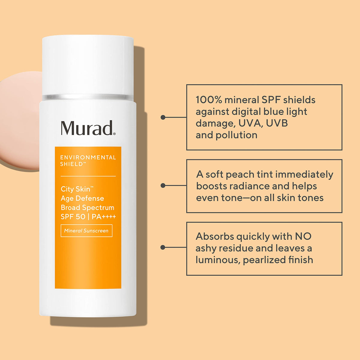 Murad cream texture swirl illustrating lightweight blend