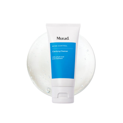 Murad front packaging showing cleanser bottle and branding for clear skin