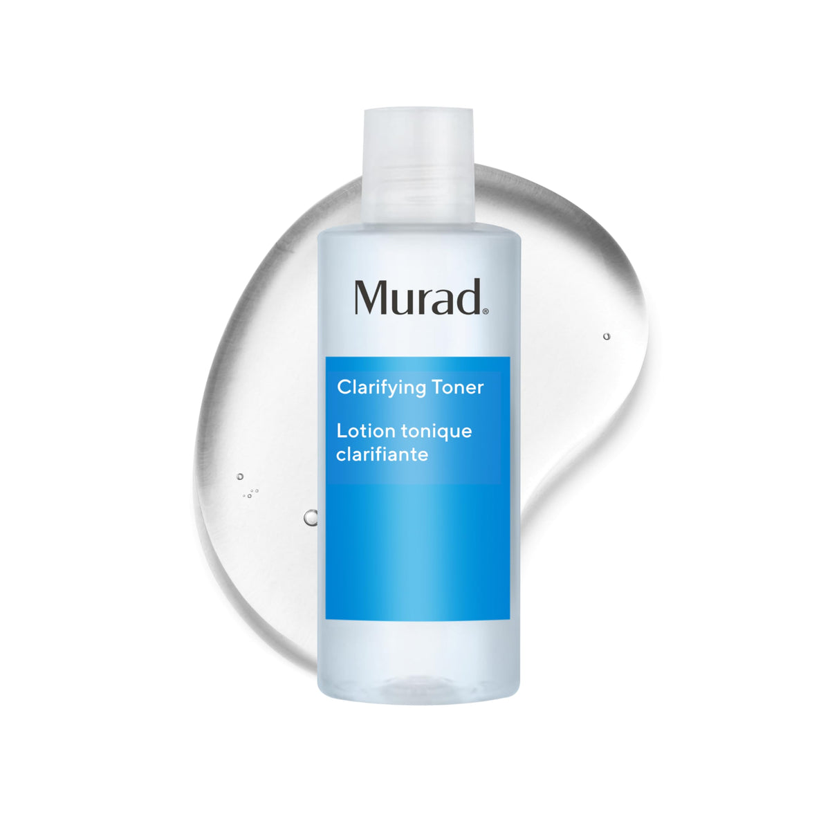 Murad clarifying toner front packaging showing bottle and cap for clarity