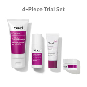 Murad AHA/BHA cleanser pump close-up showing texture and gentle exfoliation benefit