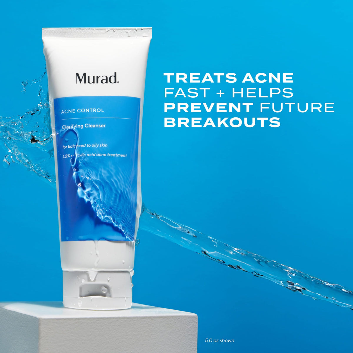 Murad cleanser with green tea leaves illustrating soothing antioxidant