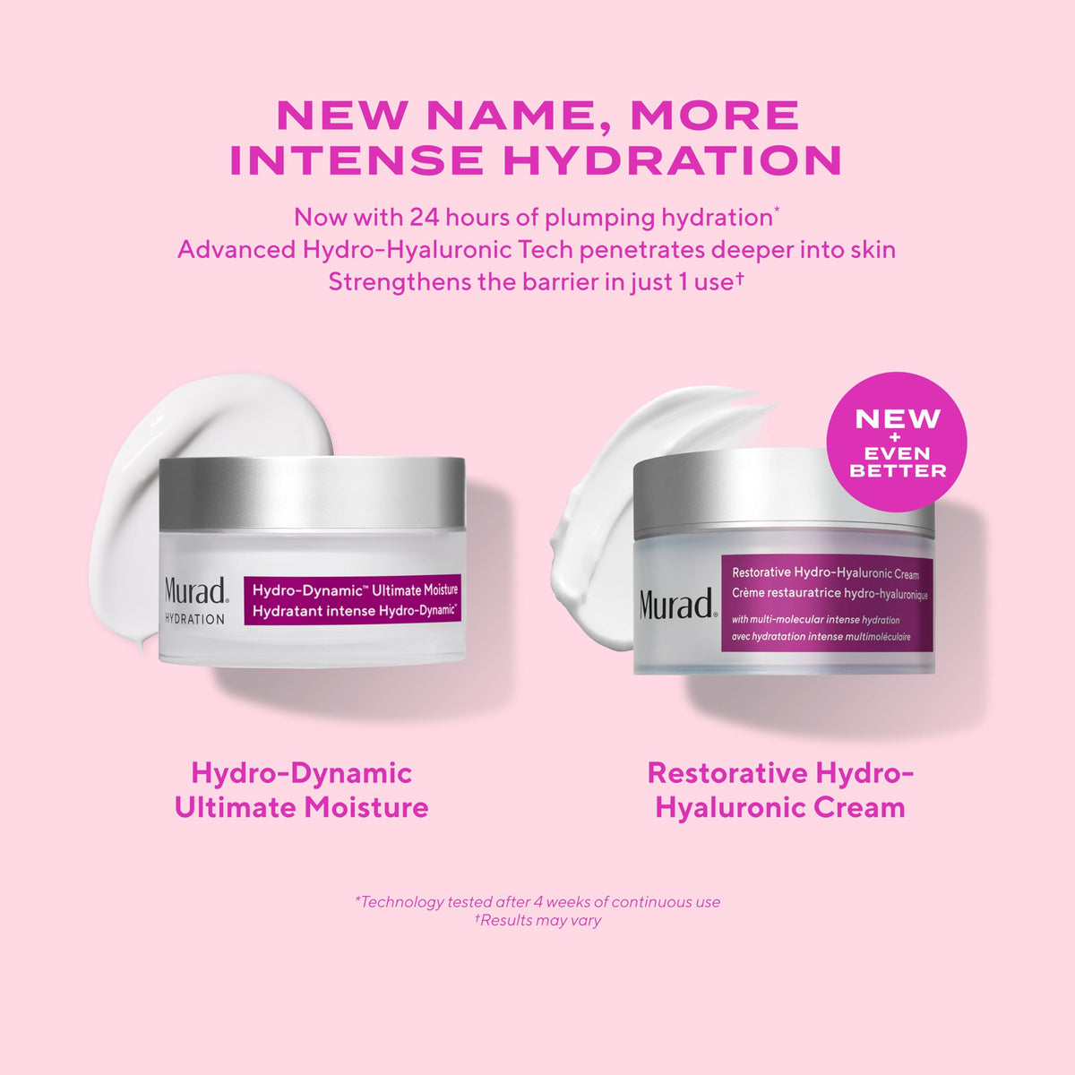 Murad cream on model's cheek showing dewy, hydrated-looking skin after use