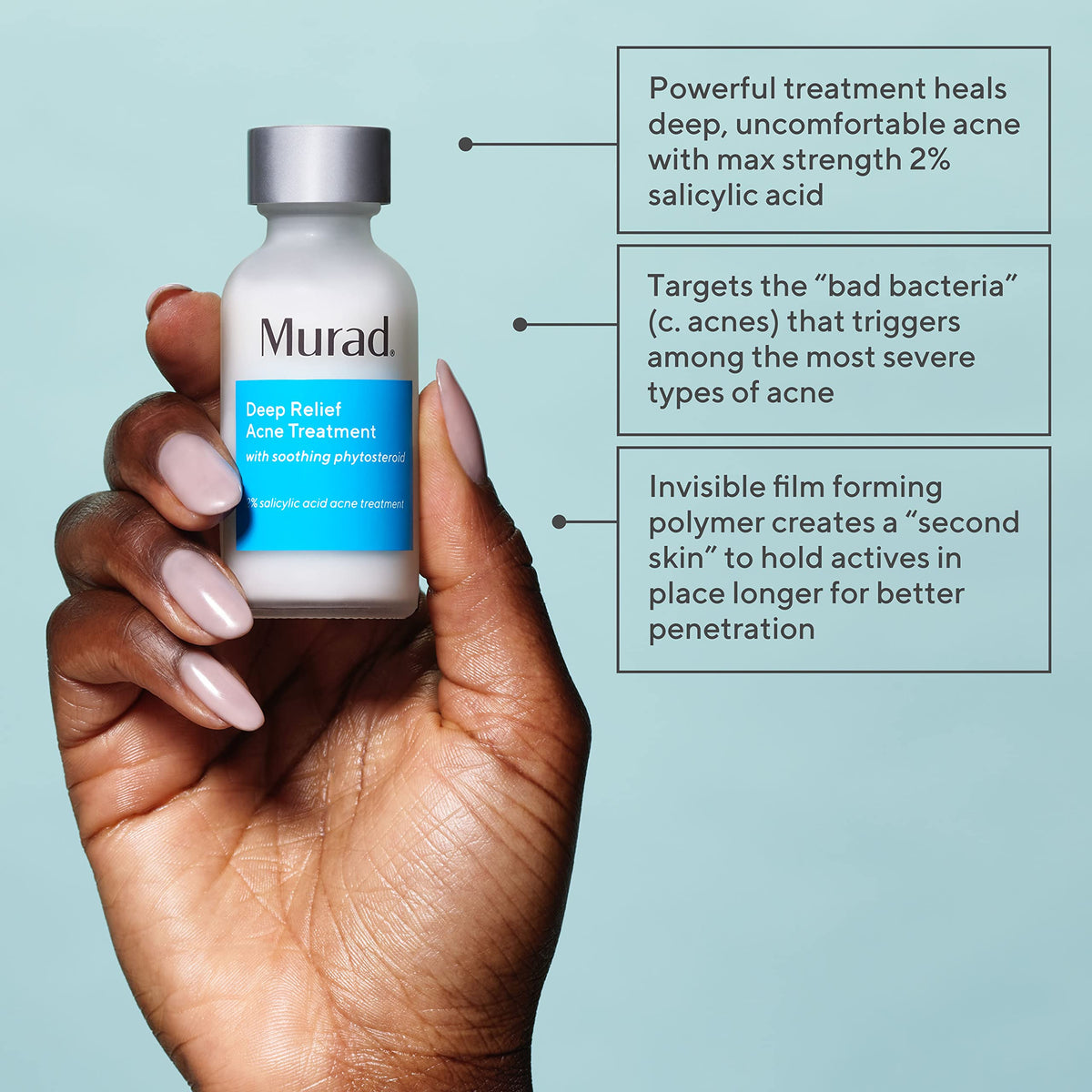 Murad nozzle close-up showing precise applicator for targeted spot control