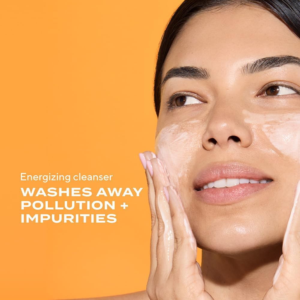 Murad foamy gel texture on hand showing gentle lather and comfortable cleansing