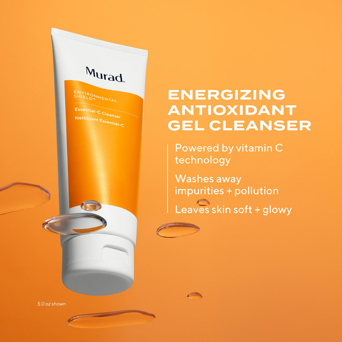 Murad pump dispensing cleanser demonstrating easy use and controlled portioning