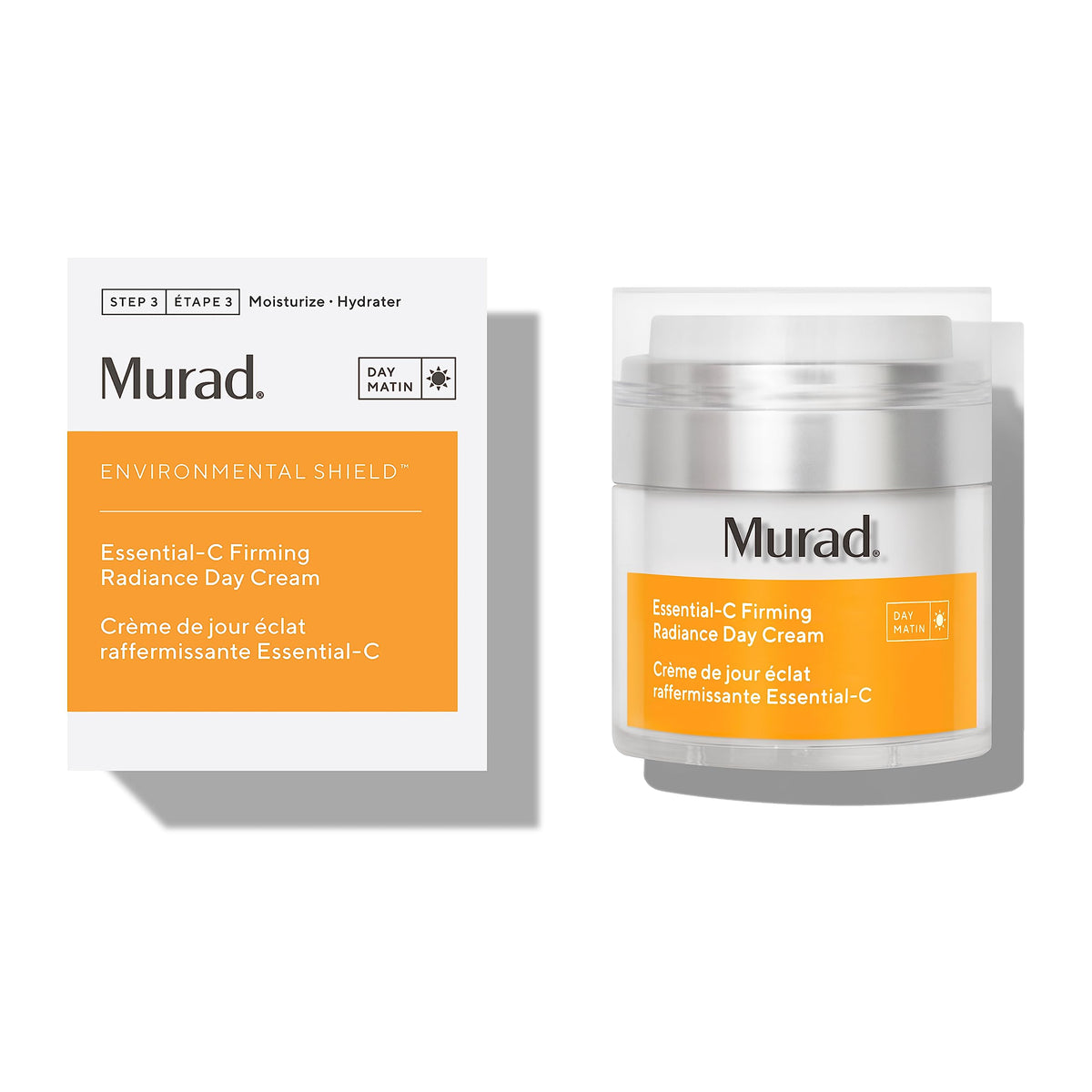 Murad front packaging showing jar and label, highlights brightening benefit