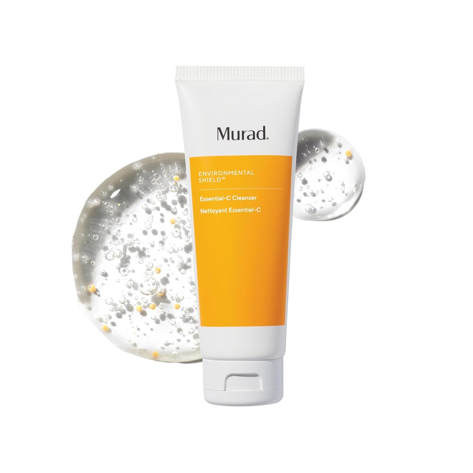 Murad front packaging showing bottle and branding, conveys trustworthy skincare