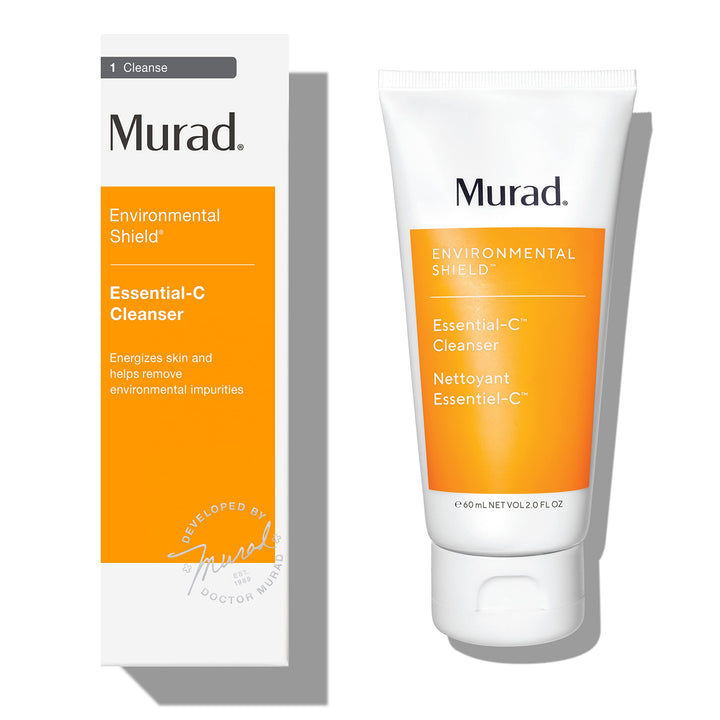 Murad front packaging showing cleanser bottle and easy recognition benefit