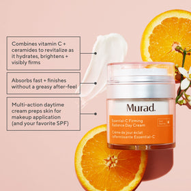 Murad jar opened to show cream texture, demonstrates fast-absorbing hydration