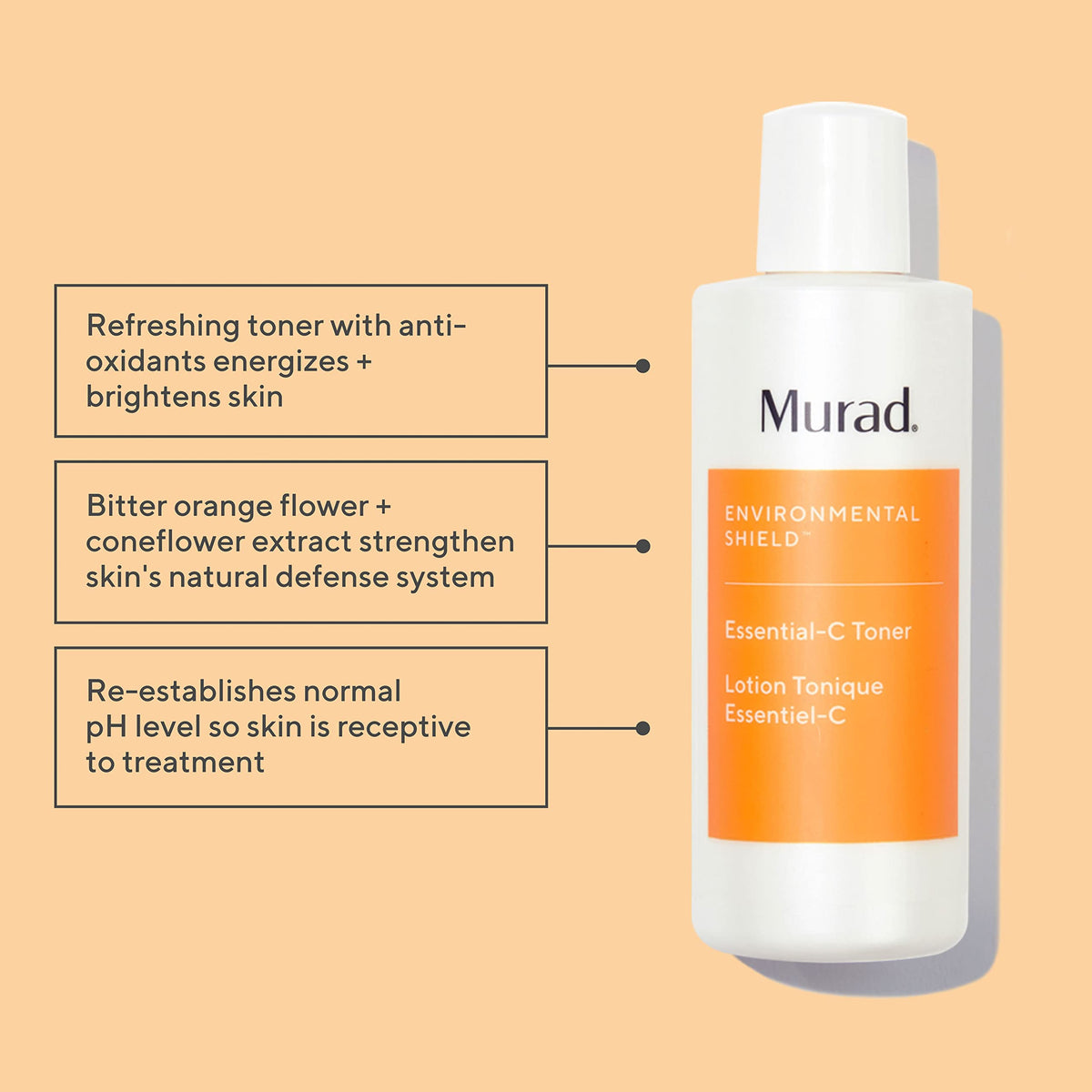 Murad toner cap detail highlighting quality dispensing