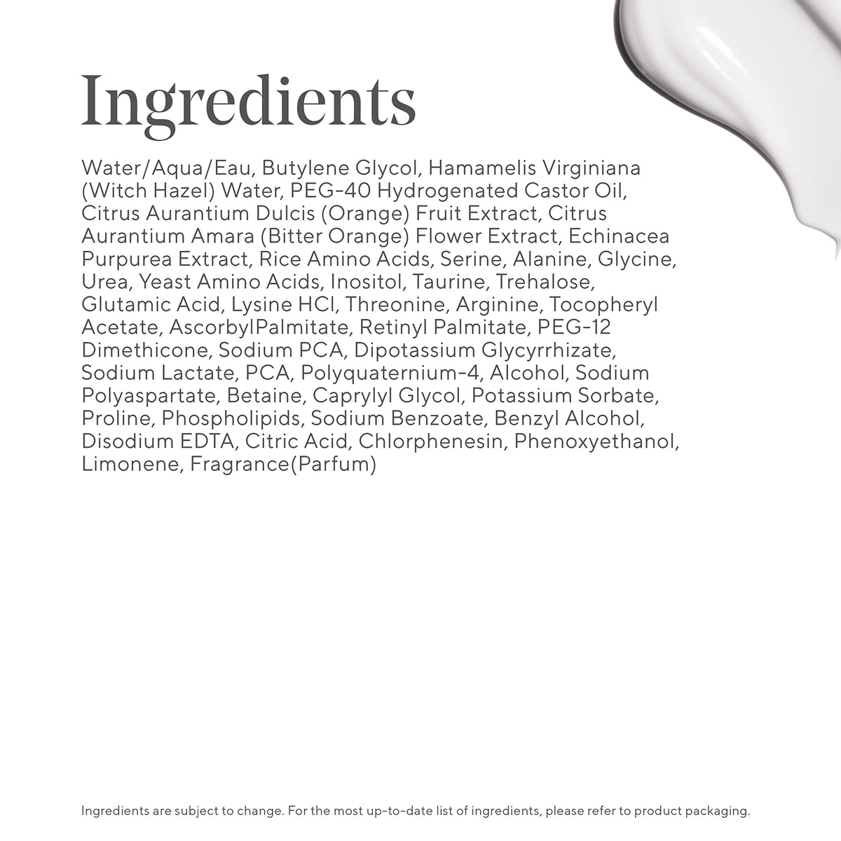 Murad product label closeup showing ingredient information