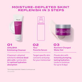 Murad exfoliating cleanser bottle staged on bathroom counter for daily routine ease