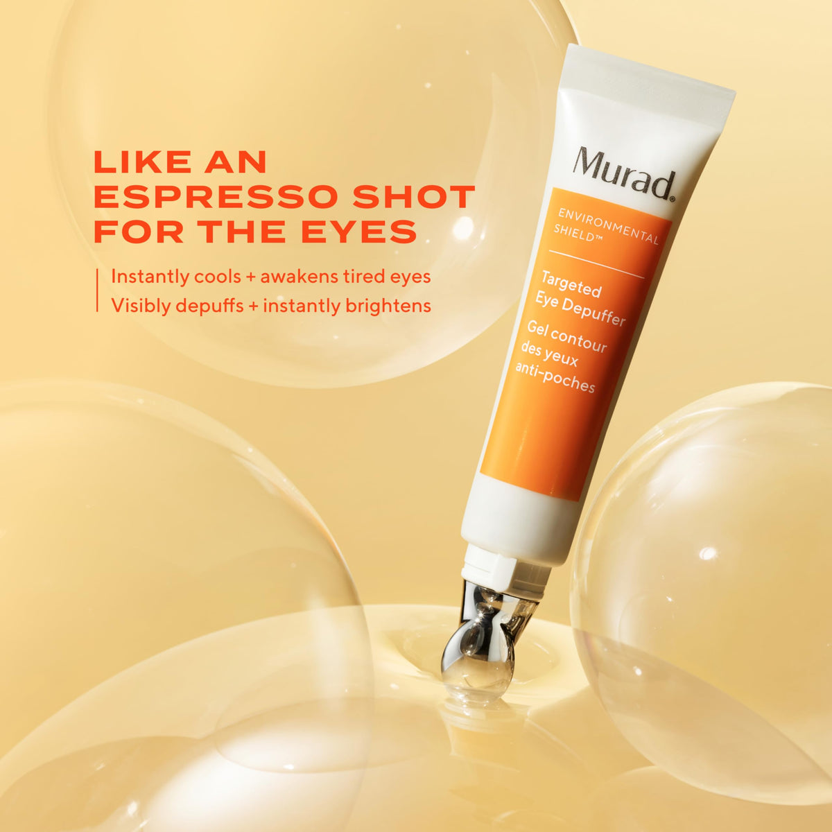 Murad product beside makeup showing layering under concealer benefit