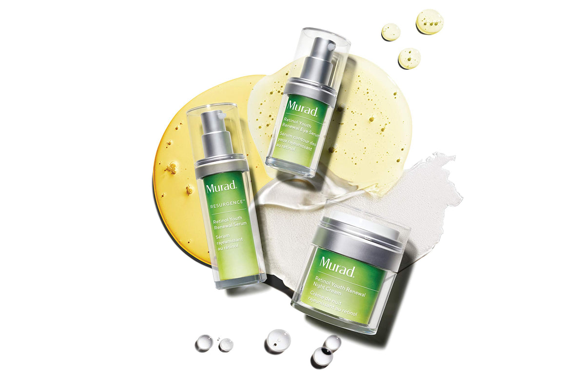 Murad eye serum applied at night to under-eye area showing soothing, restorative benefit