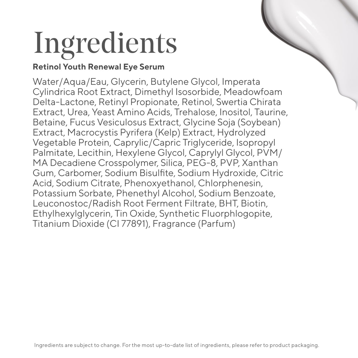 Murad product label close-up showing key ingredients and transparent formula benefit