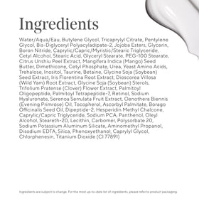Murad label and ingredients detail highlighting peptides and retinol for targeted benefits