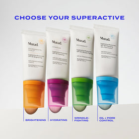 Murad on bathroom counter in morning routine setting for practical daily use