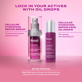 Murad oil used at bedside during nighttime routine to seal moisture and support recovery