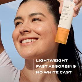 Murad tube in makeup flatlay indicating layering under foundation