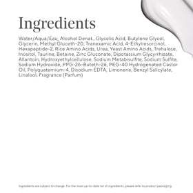 Murad ingredient visual highlighting glycolic acid and resorcinol technology benefits