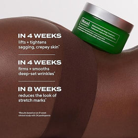 Murad cream applied to thigh demonstrating smoothing and hydration