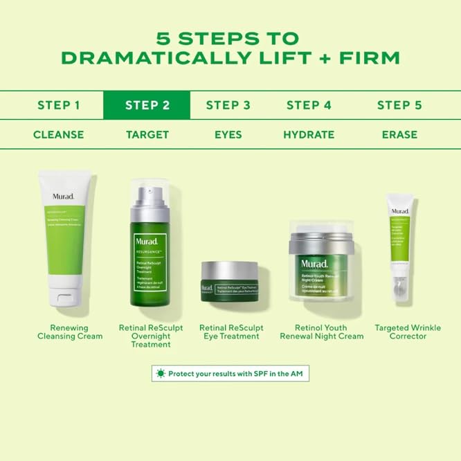 Murad before and after texture comparison, illustrates visible smoothing benefit