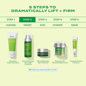 Murad before and after texture comparison, illustrates visible smoothing benefit