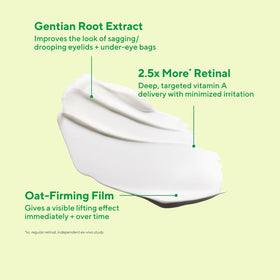Murad oat-firming film illustration demonstrating instant lifting effect and refined eye contour