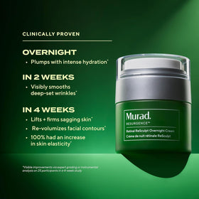Murad creamy texture swiped on skin, shows rich hydration and smooth feel advantage