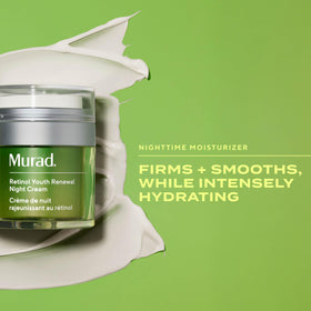 Murad cream texture in jar close-up, showing creamy consistency for deep overnight hydration