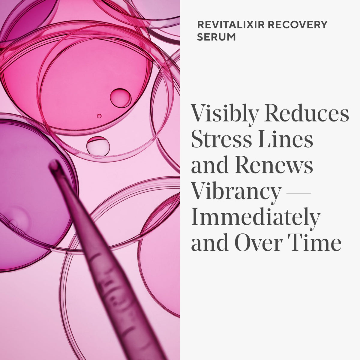 Murad Revitalixir serum texture on fingertip highlighting lightweight absorption benefit