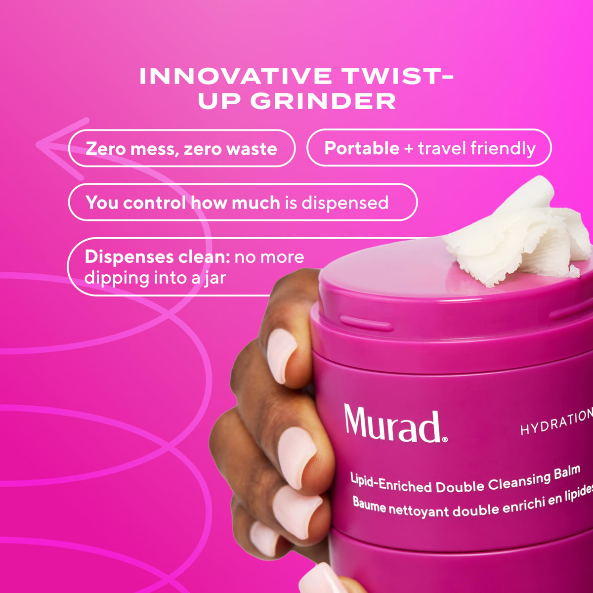 Murad product next to a coin for accurate size and scale