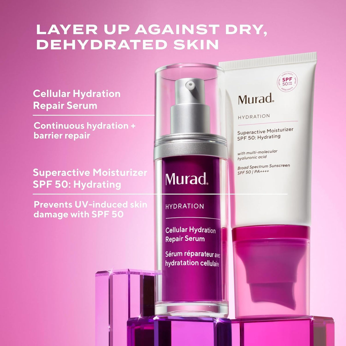 Murad SPF label clarity emphasizing SPF 50 broad-spectrum protection